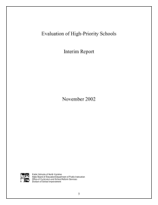 Evaluation of High-Priority Schools Interim Report November 2002