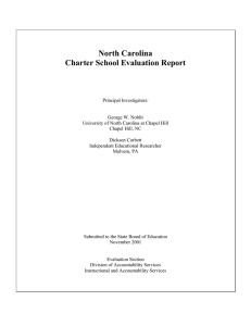 North Carolina Charter School Evaluation Report