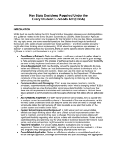 Key State Decisions Required Under the Every Student Succeeds Act (ESSA)
