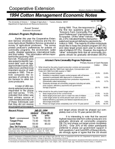 Cooperative Extension 1994 Cotton Management Economic Notes