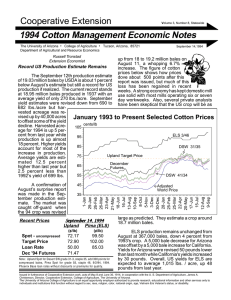 Cooperative Extension 1994 Cotton Management Economic Notes