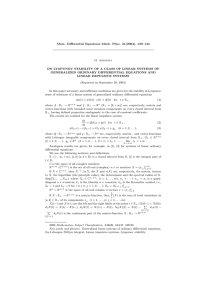 Mem. Differential Equations Math. Phys. 31(2004), 139–144 M. Ashordia