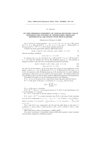 Mem. Differential Equations Math. Phys. 32(2004), 137–141 M. Ashordia