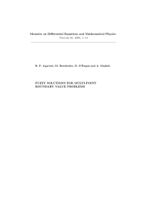 Memoirs on Differential Equations and Mathematical Physics FUZZY SOLUTIONS FOR MULTI-POINT