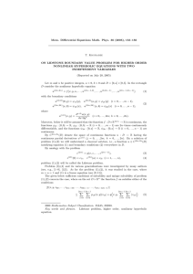 Mem. Differential Equations Math. Phys. 36 (2005), 153–156 T. Kiguradze