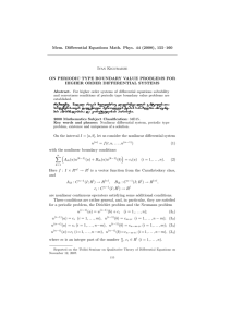 Mem. Differential Equations Math. Phys. 44 (2008), 155–160 Ivan Kiguradze