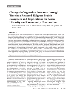 Changes in Vegetation Structure through Time in a Restored Tallgrass Prairie