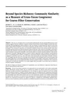 Beyond Species Richness: Community Similarity as a Measure of Cross-Taxon Congruence