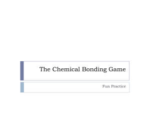 The Chemical Bonding Game Fun Practice