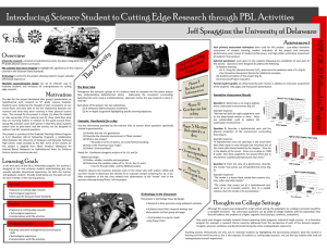 Introducing Science Student to Cutting Edge Research through PBL Activities Assessment