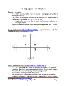 Four Step Square Test Instructions