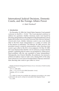 International Judicial Decisions, Domestic Courts, and the Foreign Affairs Power