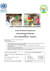JOINT FLAGSHIP PROGRAMME DOCUMENT Government of Rwanda &amp;