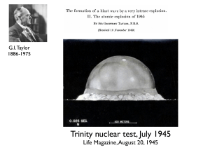 The  formation  of a blast  wave by... II.  The  atomic  explosion  of 1945