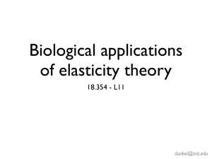 Biological applications of elasticity theory 18.354 - L11