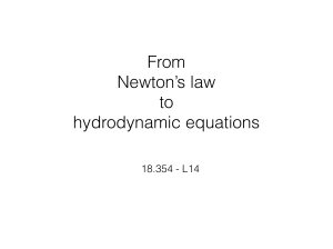 From Newton’s law to hydrodynamic equations