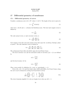 17 Differential geometry of membranes 17.1 Differential geometry of curves