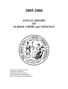 2005-2006 ANNUAL REPORT ON SCHOOL CRIME and VIOLENCE