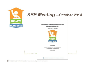 SBE Meeting – October 2014
