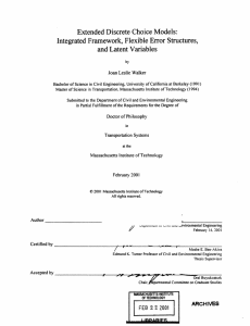 Extended  Discrete  Choice  Models: and Latent Variables