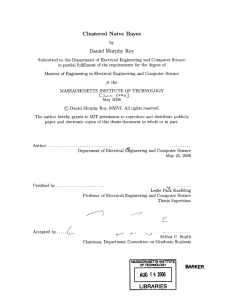 Clustered  Naive  Bayes Daniel  Murphy  Roy