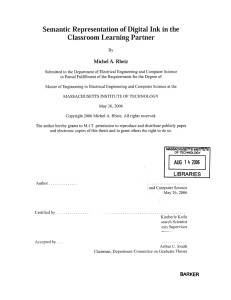 Semantic  Representation of Digital  Ink in the
