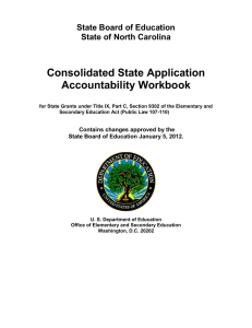 Consolidated State Application Accountability Workbook State Board of Education