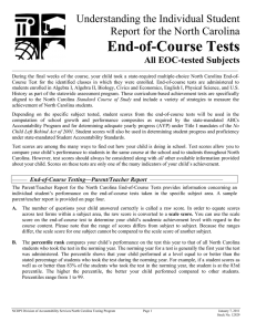 End-of-Course Tests Understanding the Individual Student  All EOC-tested Subjects