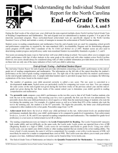 End-of-Grade Tests Understanding the Individual Student  Grades 3, 4, and 5