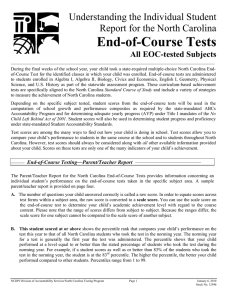 End-of-Course Tests Understanding the Individual Student  All EOC-tested Subjects