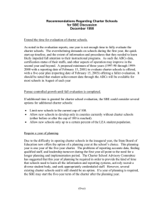 Recommendations Regarding Charter Schools for SBE Discussion December 1998