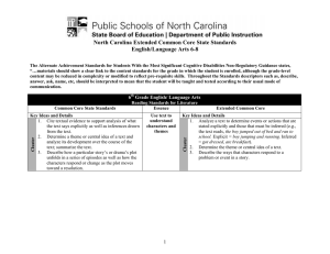North Carolina Extended Common Core State Standards English/Language Arts 6-8