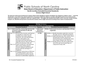 North Carolina Extended Essential Standards Science High School