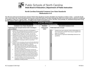 North Carolina Extended Common Core State Standards Mathematics 6-8