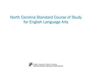 North Carolina Standard Course of Study for English Language Arts