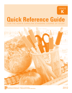 Quick Reference Guide K 2012 GRADE