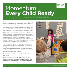 Momentum… Every Child Ready 2012-2014 BIENNIAL
