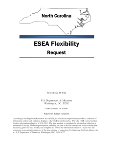 ESEA Flexibility Request North Carolina