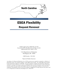 ESEA Flexibility Request Renewal North Carolina