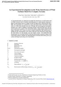 An Experimental Investigation on the Wake Interference of Wind