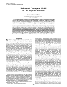 Bioinspired Corrugated Airfoil at Low Reynolds Numbers Hui Hu and Masatoshi Tamai