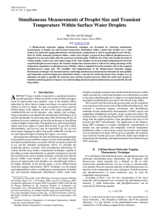 Simultaneous Measurements of Droplet Size and Transient Hui Hu Huang