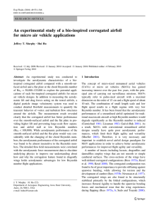 An experimental study of a bio-inspired corrugated airfoil Jeffery T. Murphy