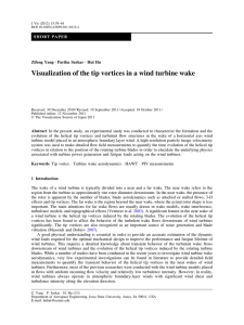 Visualization of the tip vortices in a wind turbine wake