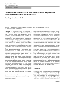 An experimental study of flow fields and wind loads on... building models in microburst-like wind