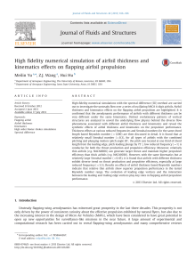 Journal of Fluids and Structures kinematics effects on flapping airfoil propulsion