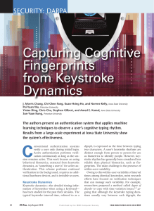 Capturing Cognitive Fingerprints from Keystroke Dynamics