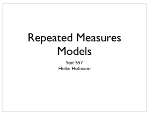 Repeated Measures Models Stat 557 Heike Hofmann