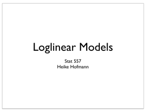 Loglinear Models Stat 557 Heike Hofmann