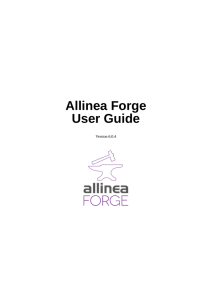 Allinea Forge User Guide Version 6.0.4